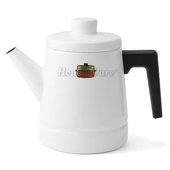 日本富士琺瑯 Honey Ware-Solid系列-1.6L琺瑯咖啡壺天使白天使白