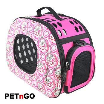 PETnGO 透氣網窗寵物提包-粉色圈圈