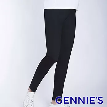 【Gennies 奇妮】彈力窄管顯瘦修身褲S黑