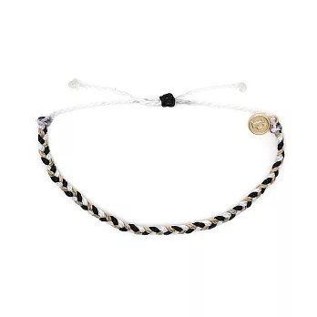 Pura Vida 美國手工 ZBRA 迷你粗線編織手鍊-黑白綠黃款