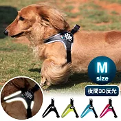 YSS 寵物PU綿防水耐用3D反光Y型一秒穿胸背帶M(4色) 馬卡藍