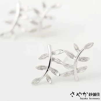【Sayaka紗彌佳】純銀小清新風格樹葉雕花耳骨夾