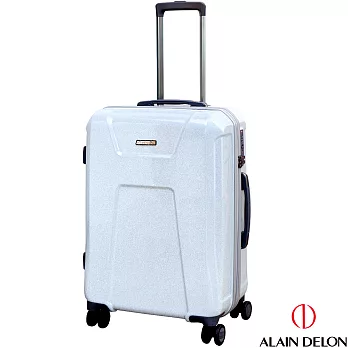 ALAIN DELON 亞蘭德倫 24吋星燦夜光系列行李箱(銀白)24吋銀白
