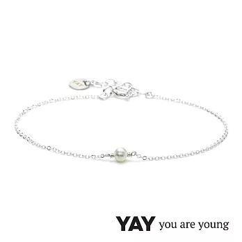 YAY You Are Young 法國品牌 Stella 珍珠手鍊 單層款 925純銀