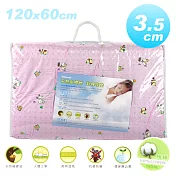 NATURAL 1.5吋純棉天然乳膠床墊(120x60cm)-女生款黃色、粉紅色隨機出貨