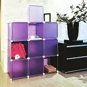 【H&R安室家】9格9門收納櫃-12吋百變收納櫃/組合櫃-HP59A紫