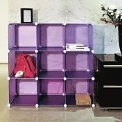 【H&R安室家】9格無門收納櫃-12吋百變收納櫃/組合櫃-HP58A紫