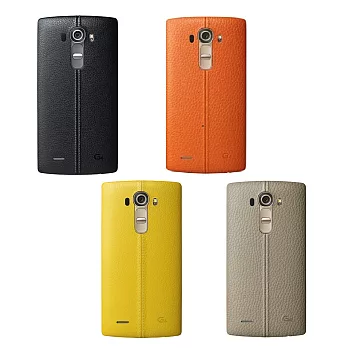 【買一送一】LG G4 H815 原廠專屬皮紋背蓋 (台灣公司貨-盒裝)黃色