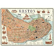 美國 Cavallini & Co. wrap 包裝紙/海報 波士頓地圖2
