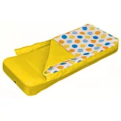 兒童睡袋充氣床-黃+電動打氣筒