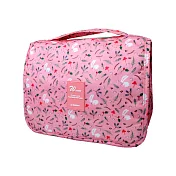 DF Queenin - 自然風手提盥洗收納包-共3色粉色兔子