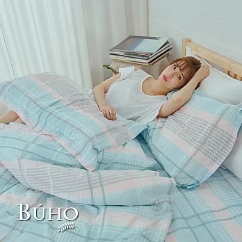 《BUHO》雙人加大三件式床包枕套組 《寧和靜美》