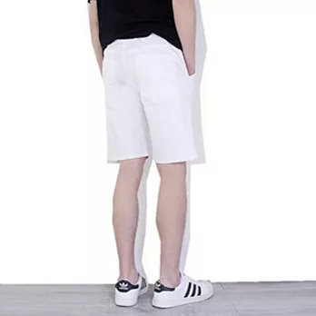 BuyGlasses 抽繩割破休閒短褲 DL55603M白
