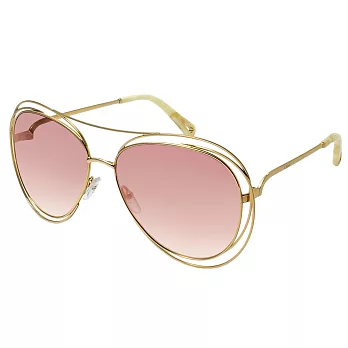 【Chloe’ 蔻依】CE134S-794飛官款太陽眼鏡(金框水銀粉鏡面)