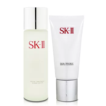 SK-II 亮采化妝水160ml+全效活膚潔面乳120g(百貨專櫃貨)