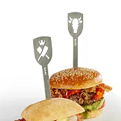 Gefu 不鏽鋼漢堡造型叉 2入
