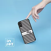 INJOYmall for iPhone 7+ / 8+ 黑白條紋百搭 耐撞擊邊框手機殼