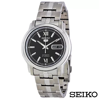 SEIKO精工  都會商務風夜光5號自動上鍊機械腕錶 SNKK81K1