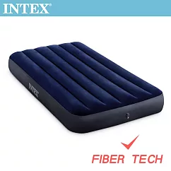 【INTEX】經典單人加大(新款FIBER TECH)充氣床墊─寬99cm(64757)