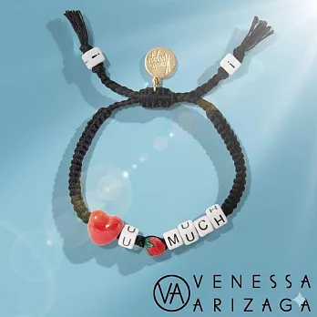 Venessa Arizaga LOVE YOU BERRY MUCH 愛心草莓 黑色手鍊