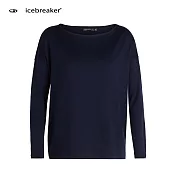 【紐西蘭Icebreaker 】女 DEICE  圓領長袖上衣-JN260 / IB104244XL深藍401