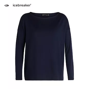 【紐西蘭Icebreaker 】女 DEICE  圓領長袖上衣-JN260 / IB104244XL深藍401
