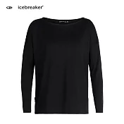 【紐西蘭Icebreaker 】女 DEICE  圓領長袖上衣-JN260 / IB104244XL黑003