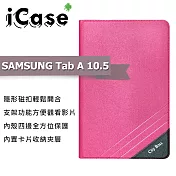 iCase+ Samsung Galaxy Tab A 10.5 隱形磁扣側翻皮套(粉)