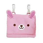 UNIQUE 動物樂園可掛飾收納包。粉紅兔