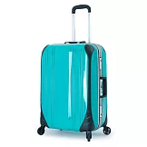 DF travel - 簡奢風華極光鏡面鋁框24吋行李箱-共4色湖水綠