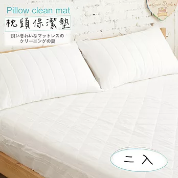 【UP101】漾彩保潔墊枕套全包覆式2入-白(EO-001)