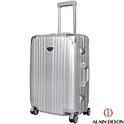 ALAIN DELON 亞蘭德倫 24吋流線雅仕系列行李箱 (銀)24吋銀色