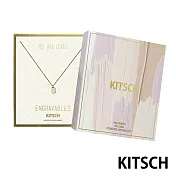 【 KITSCH 】 美國加州時尚品牌  Rectangle Tag Engravable Necklace 圓角鎖片14K鍍金墜飾項鍊