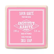 【即期品】Institut Karite Paris 巴黎乳油木玫瑰皇后花園香氛手工皂 100g