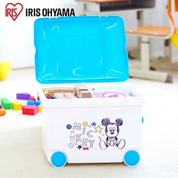 日本Iris Ohyama 迪士尼米奇米妮系列可推拉玩具收納箱 KTC-450 藍