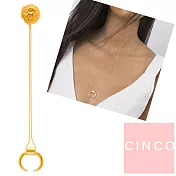 CINCO 葡萄牙精品 Shout necklace 925純銀鑲24K金 新月項鍊 經典款