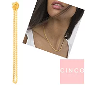 CINCO 葡萄牙精品 Hanna choker 925純銀鑲24K金頸鍊 鎖骨鍊  細緻素鍊