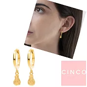 CINCO 葡萄牙精品 Goldie earrings 925純銀鑲24K金耳環 迷你金塊耳環