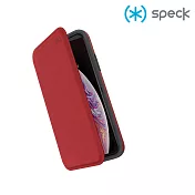 Speck Presidio Folio iPhone Xs/X 針織紋側翻防摔保護套-紅色