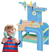 【Mentari 木製玩具】計時小工匠專業工具台夢想藍