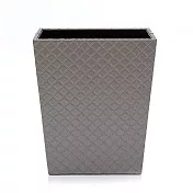 finara費納拉-COCO時尚系列向大師致敬-皮革梯形垃圾桶.紙簍-(優雅灰菱格紋)