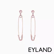 【Eyland】英國倫敦 Daisy Safety Pin Earrings個性別針風格墜飾耳環 (玫瑰金)