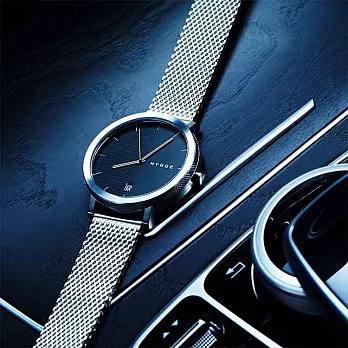 HYGGE｜日本低調率性真皮腕錶 不鏽鋼銀、金屬銀錶帶