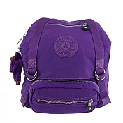 KIPLING 掀蓋束口防水尼龍後背包-紫色（現貨＋預購）紫色