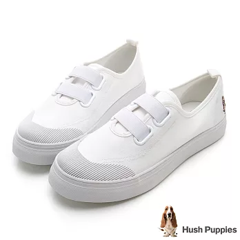 Hush Puppies 鬆緊直套式懶人鞋US6白色