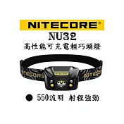 Nitecore NU32 550流明 CRI燈泡 高性能輕巧USB充電頭燈 夜間紅光