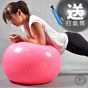 Funsport 歐力斯體適能健身球(55cm)送打氣筒(抗力球/瑜珈球/運動球)鐵灰