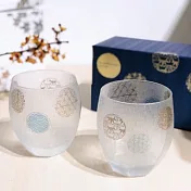 【東京食器】石塚硝子 日式丸紋 復古對杯禮盒