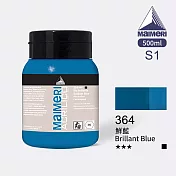 義大利Maimeri美利 Acrilico 抗UV壓克力顏料500ml 藍綠色系 - 364 鮮藍