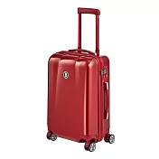 【BENTLEY】20吋 PC+ABS 蜂巢纹拉鍊款輕量行李箱 -紅